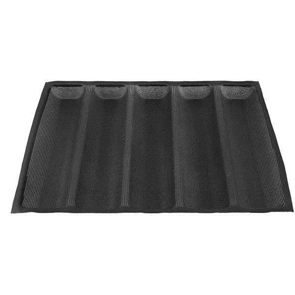 Silicone Baguette Pan, Perforated French Bread Mold, Non-Stick, 5 Loaf
