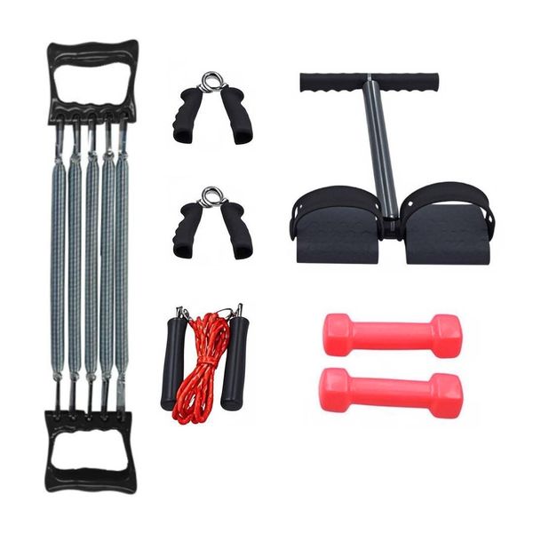 Portable Fitness Set with Muscle Exercise Tools set of 5-black