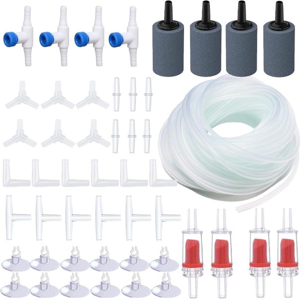 Aquarium Air Pump Accessories Contains Airline Tubing, Control Valve