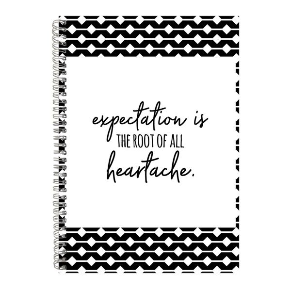 Expectation A4 Notebook Spiral Lined Motivational Saying Graphic Notepad241