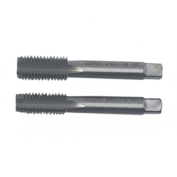 Garvin HSS Hand Tap Set 3 Piece 5/8 Inch UNC for Metal Threading - 2 Pack