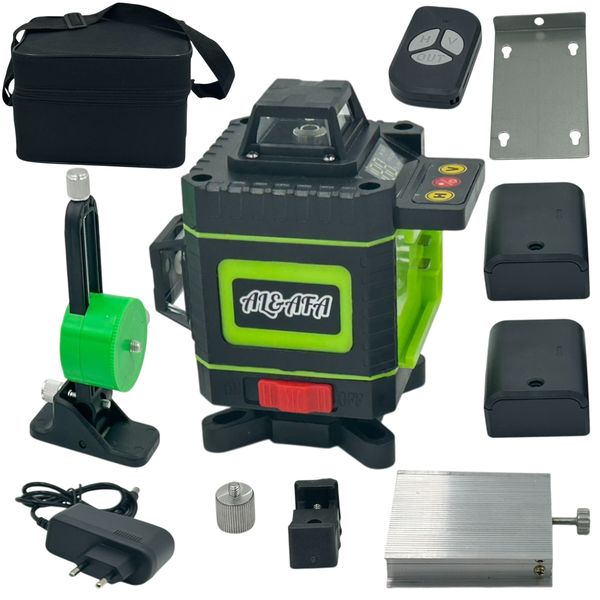 Al&amp;Afa 4D 16 Laser Line Self Leveling Mapping Tool Remote, Bag &amp; Batteries