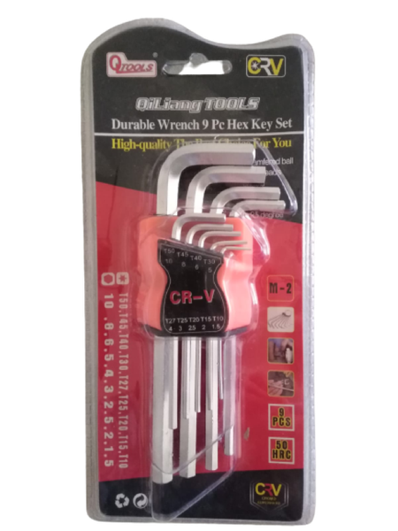 9 Piece Hex Allen Key Set