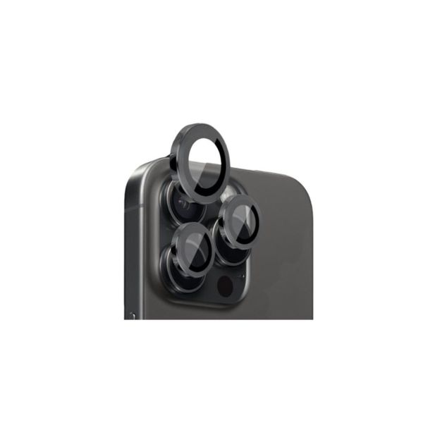 Camera Lens Protector compatible with iPhone 16 Pro / iPhone 16 Pro Max-Metal Ring