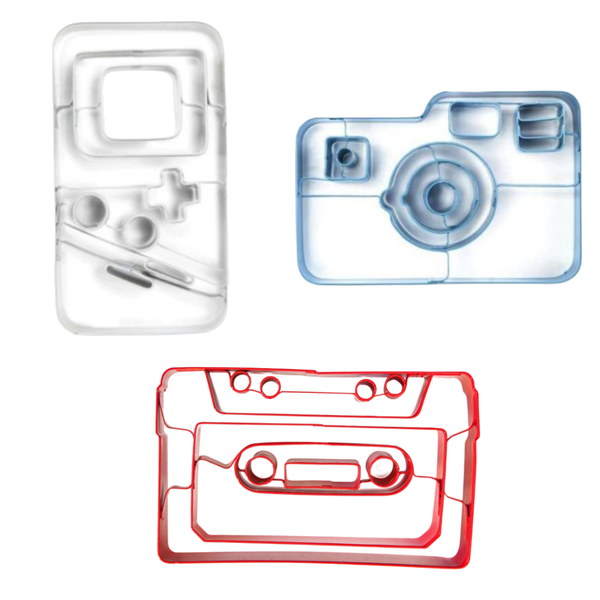 Cookie Cutters - Camera - Cassette Tape &amp; Game Boy - Pack of 3