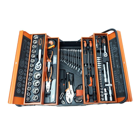85 Piece Tool Box Set With Metal Box - 1/4" & 1/2"