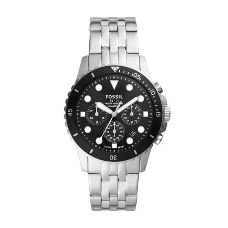 Fossil silver watch discount mens