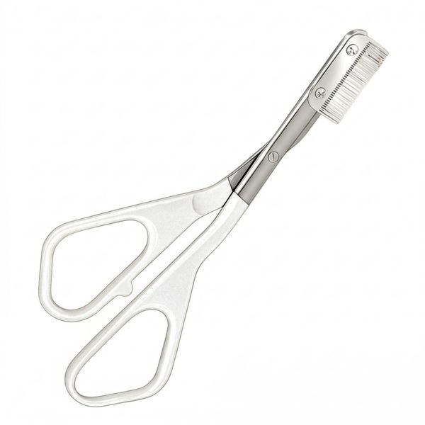 2026 Precision Eyebrow Trimmer Scissors with Comb - Stainless Steel