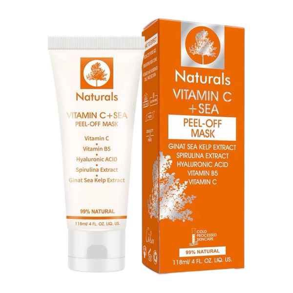 Naturals Vitamin C Sea Peel off Mask 99%Natural VC B5 Hyaluronic Acid 118ml