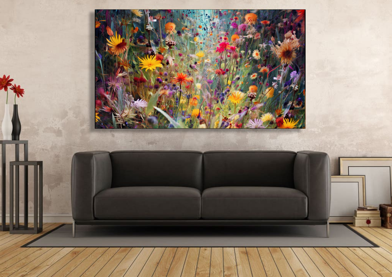 Canvas Wall Art - WildFlower Kaleidoscope Abstract - IM0319