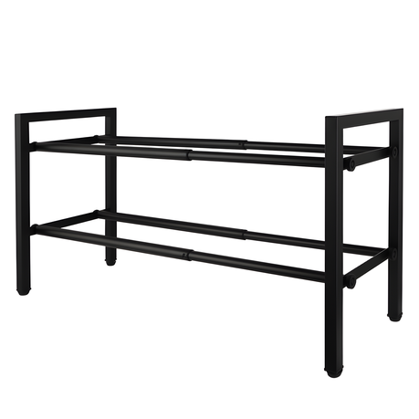 2-Tier Shoe Rack Expandable Shoes Stand Storage Organizer Shelf Small Frame Image