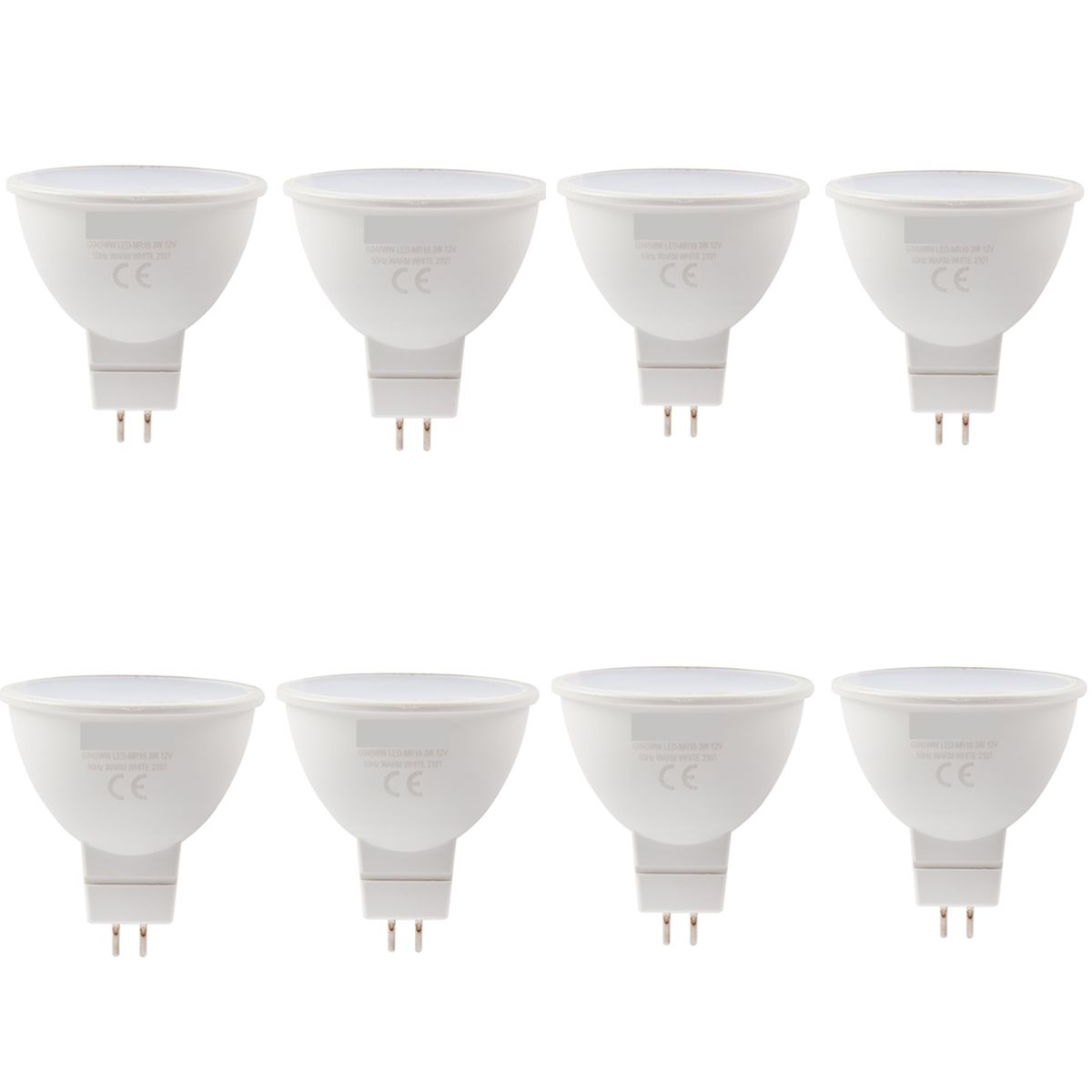 8 Pack - 12 Volt 3w Warm White GU5.3 - MR16 LED Downlight | Shop Today ...