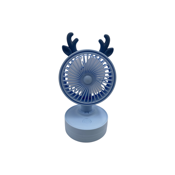 Multi-Function Rechargeable Handheld Desktop Fan with Stylish Ear Detail