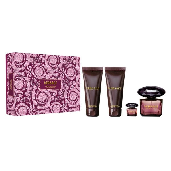 Versace Ladies Crystal Noir 4 Piece Gift Set (Parallel Import)