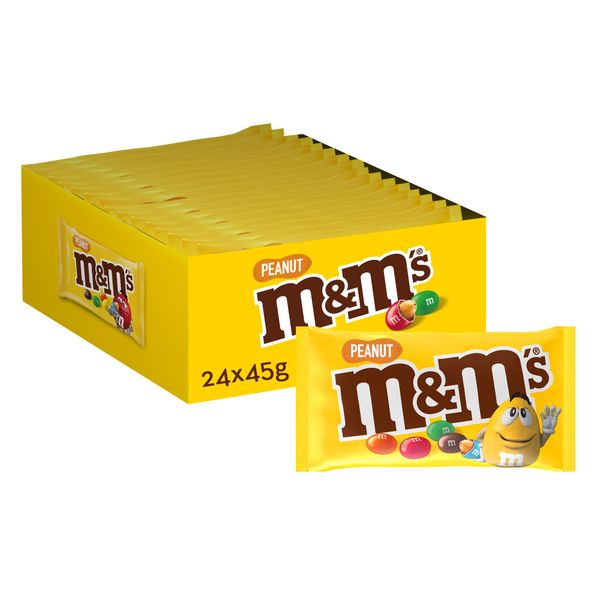 M&amp;M s Peanut Chocolate -24 Packs of 45g