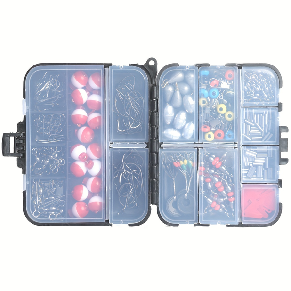 Fishing Tackle Kit with Pliers, Complete Lure &amp; Hook Accessory Set