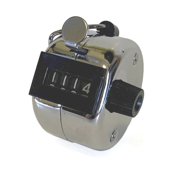 Hand Tally Counter Clicker - Metal Chrome