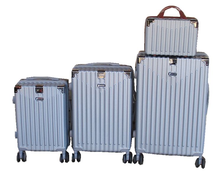 GALAXIA Hard-Shell Luggage Set with Spinner Wheels - Silver - 4-Piece