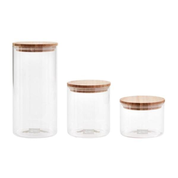 3 Piece Multisize Tempered Glass Food Storage Container