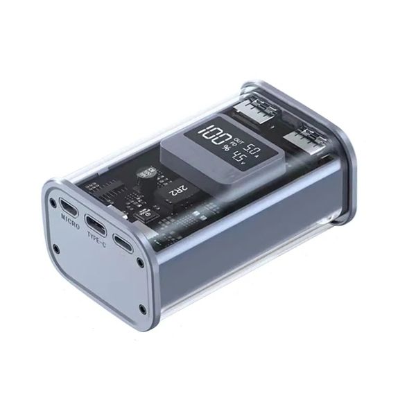 TR-956 Transparent Power Bank With PD Charge 4 IN 1 10000Mah