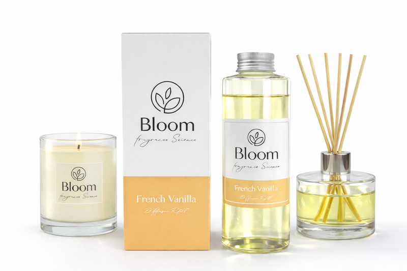 Bloom French Vanilla Luxury Diffuser and Candle Set