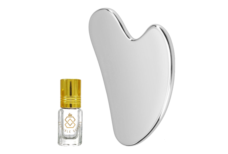 Gua Sha Stainless Steel with Sensible Senses Perfumed Oil