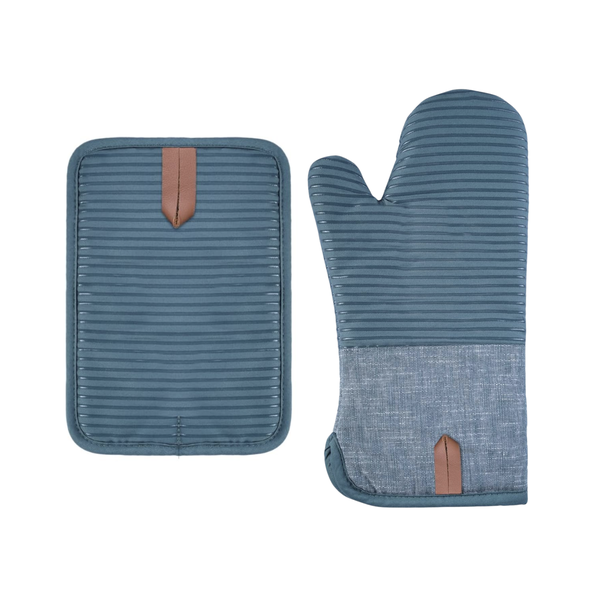 Premium Silicone Heat Resistant Oven Glove With Silicone Pot Holder