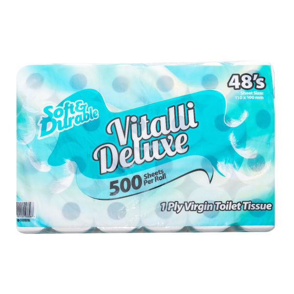 Vitalli Toilet Paper - 48 Pack (1 Ply)