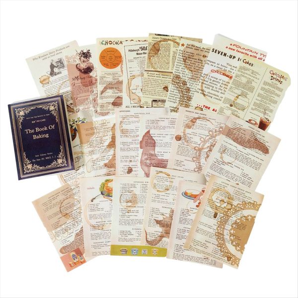 Retro Trace Book Page Material Paper Old Book Page Text Baking
