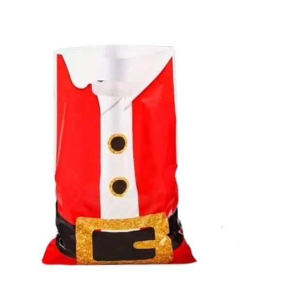 20pcs Santa Claus Gift Bags - Elegant Red &amp; Gold Christmas Holiday Design