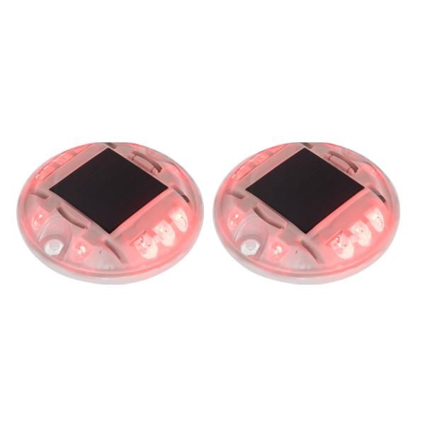 Solar LED Road Stud- Red light 2 Pieces