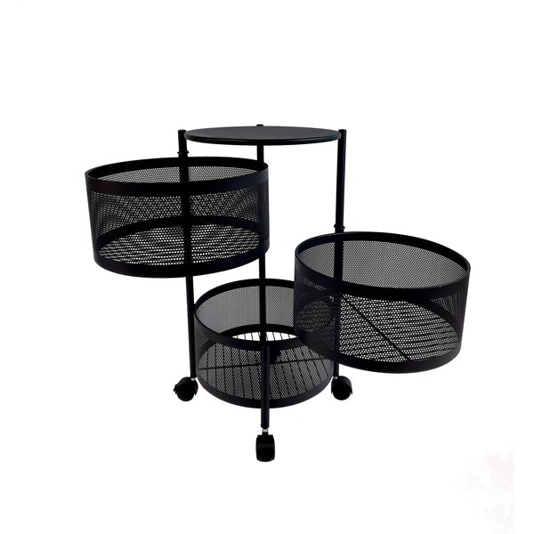 3-Tier Cylinder Metal Trolley