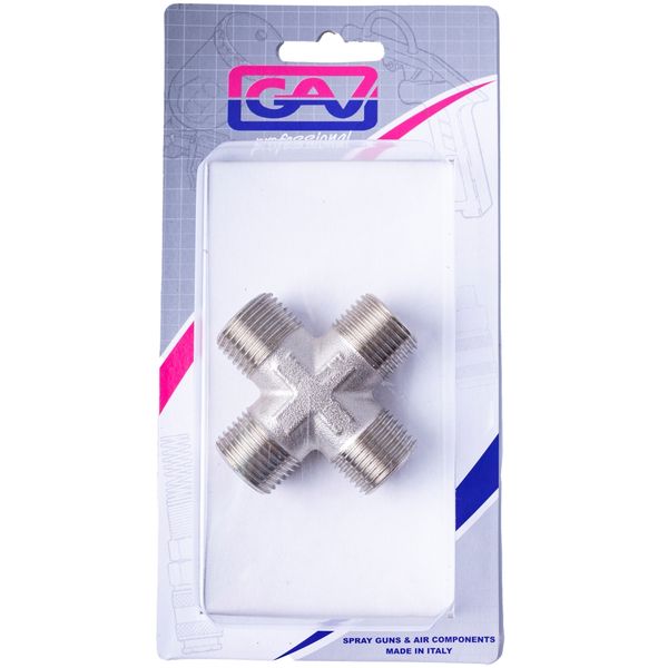 Gav 4-Way Connector 1/2" Mmmm Packaged