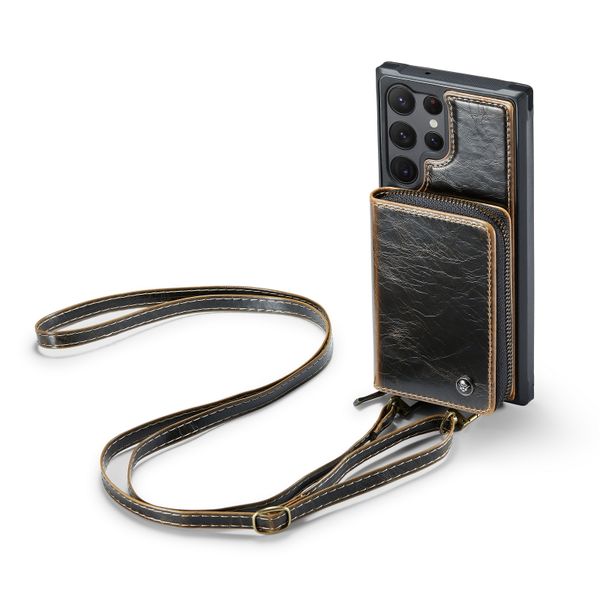Crossbody Card Holder Phone Case Compatible with Galaxy S22 Ultra