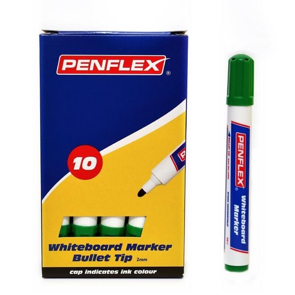 Penflex - Red Whiteboard Markers , Box of 10