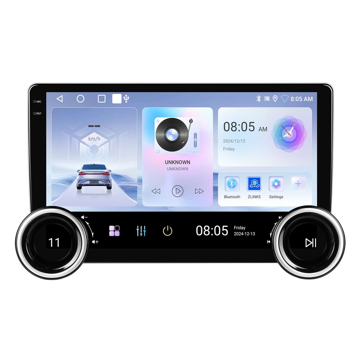10.1 HD Wireless CarPlay Media Unit | Android 13 | GPS WiFi | 2+64GB