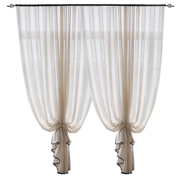 Semi-Sheer Striped Bedroom Eyelet