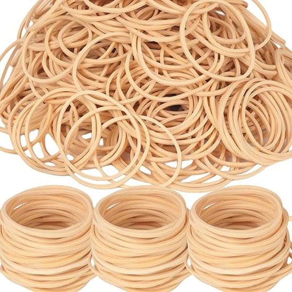 Size 16 Beige Rubber Bands 200g Pack (Approx. 2.5" x 1/16")