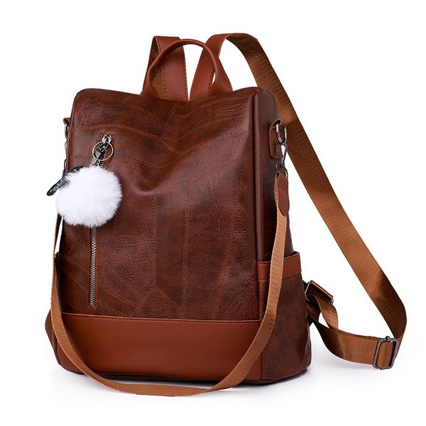 Fashion Sports Soft Leather Backpack