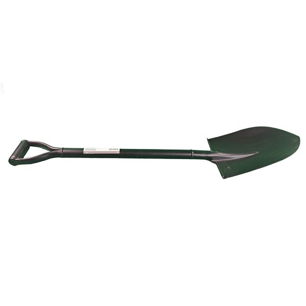 Heavy-Duty Garden Shovel with Round Head and D-Handle - 99cm