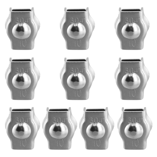 10 Pcs Clamps Wire Cord Clamps Stainless Steel 304 Compatible with None