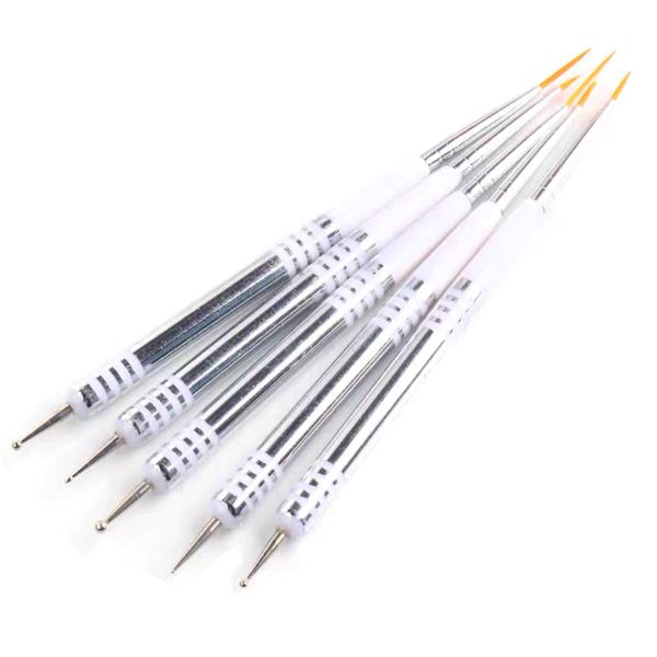 5 Pieces Double Heads Nail Brushes