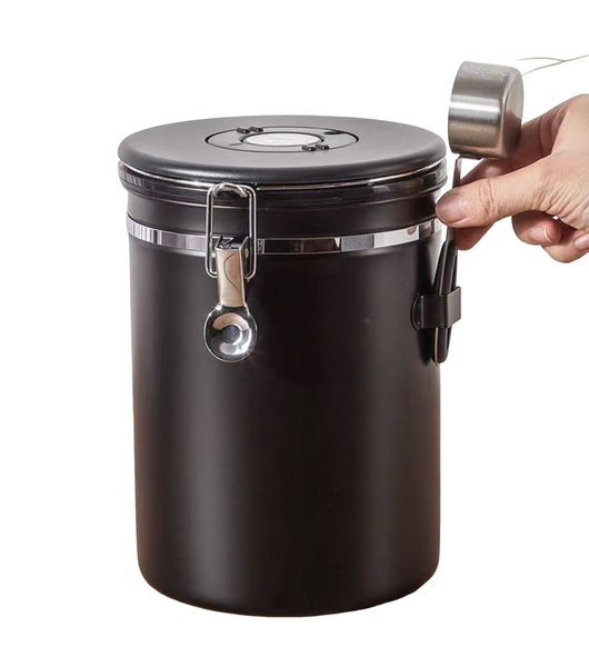 1.5L Airtight Coffee Canister With Scoop Foods Storage Container