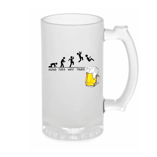 Monday - Friday - Frosted Beer Mug