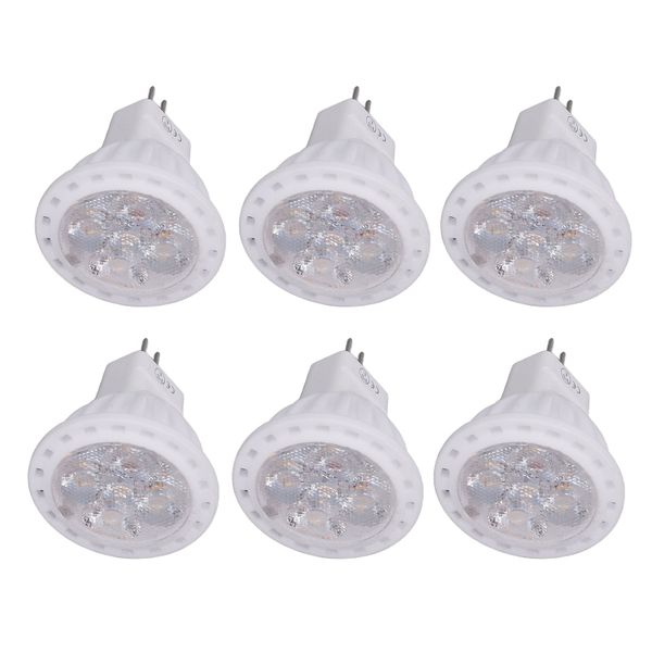 6Pieces MR11 LED Bulb 4W 12V Warm White