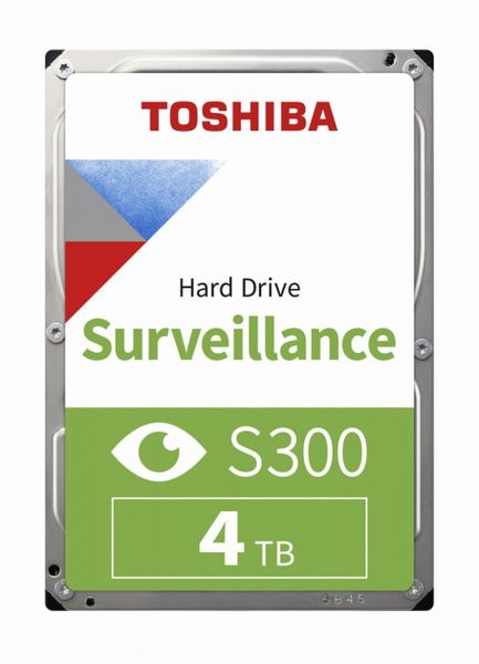 Toshiba S300 Surveillance Internal Hard Drive 4TB - Silver