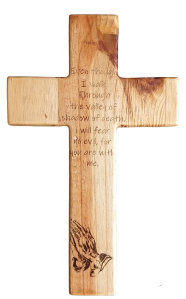 Psalms 23 Wooden Cross