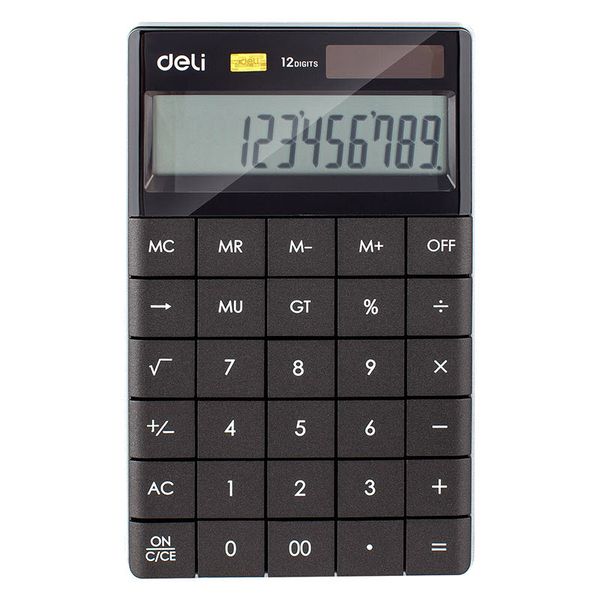 Dual Power 120 Step Check 12 Digit Modern Calculator