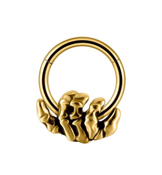 Surgical Steel Skeleton Hand Ring Piercing Jewelry