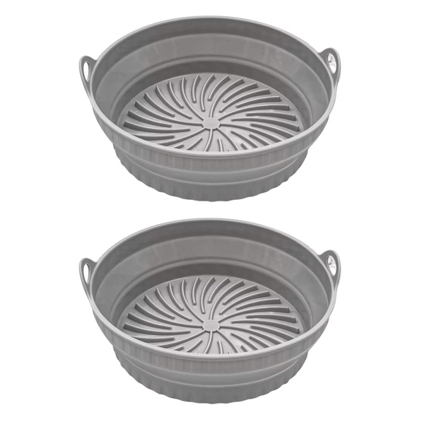 Round Expandable Silicone Airfryer Liner 20cm - 2 Pack